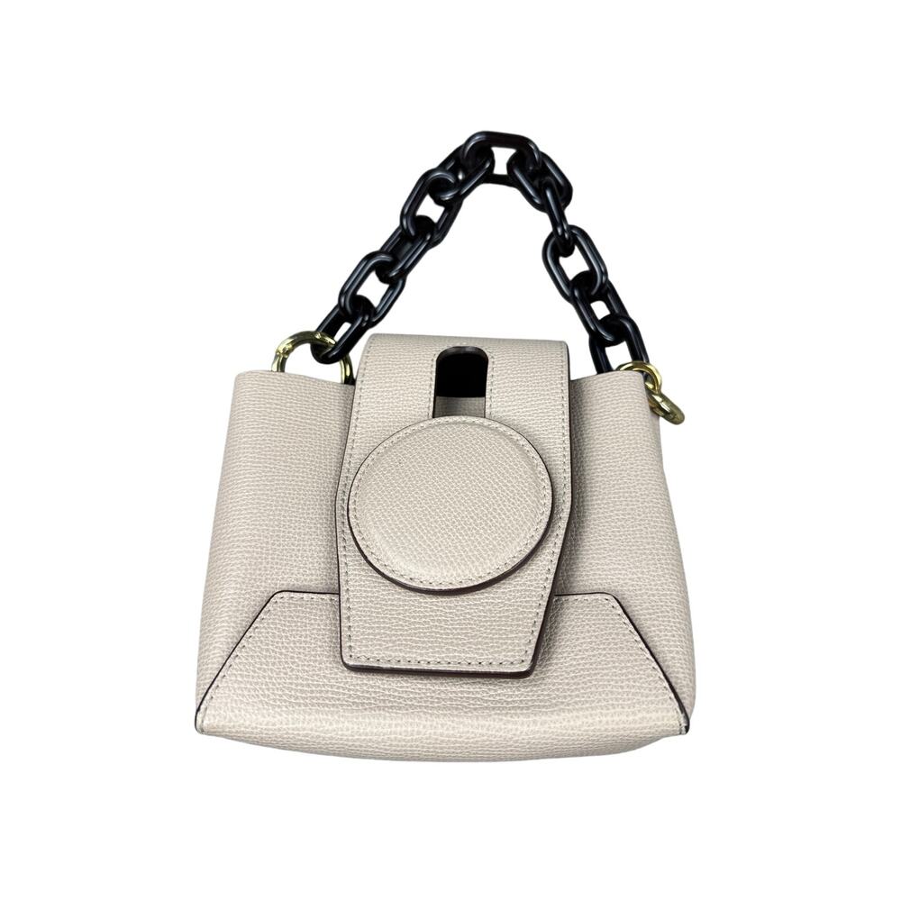 Yuzefi - Daria Chain Handle Leather Handbag in Blush Pink
